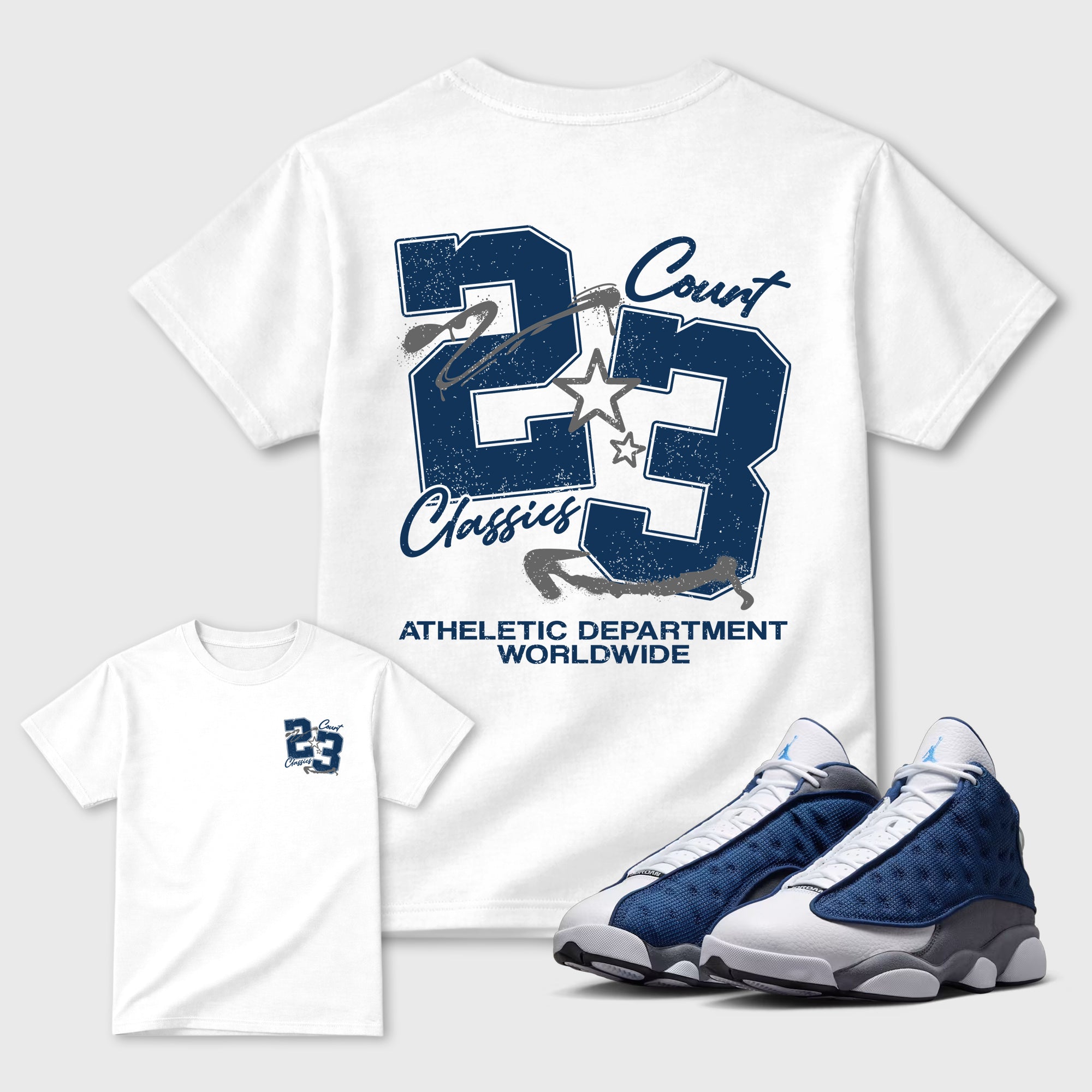 Court Classics Graphic T-Shirt featuring original streetwear artwork designed to match the . White Graphic T-Shirt.