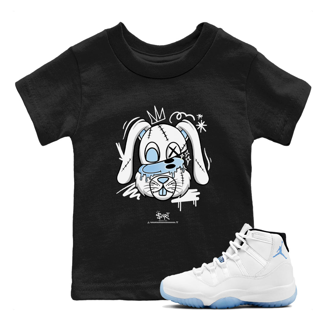 11 Columbia shirts to match jordans Crazy Bunny sneaker match tees 11s Retro Legend Blue Columbia SNRT Sneaker Tees streetwear brand Baby and Youth Black 1 cotton tee