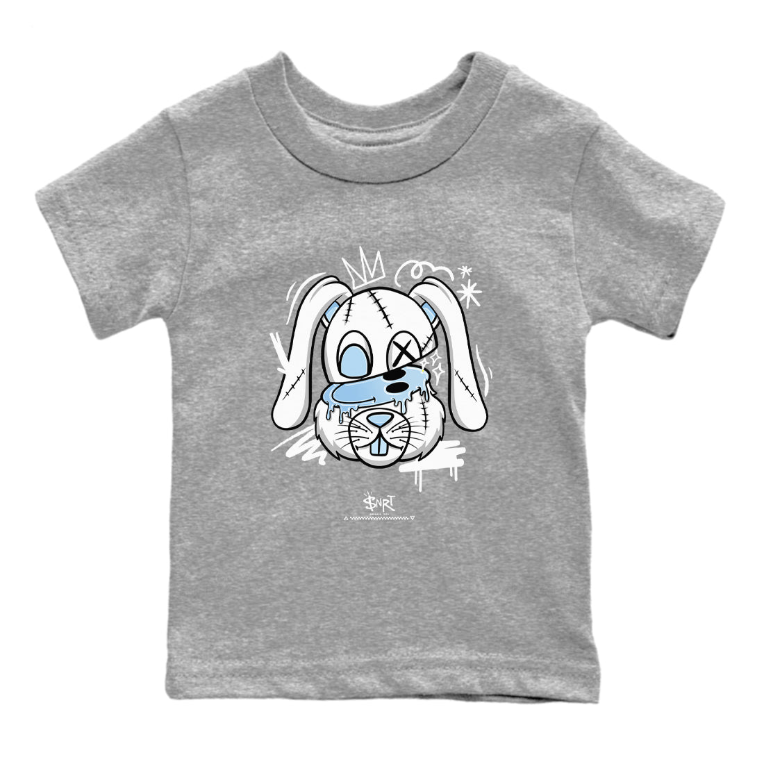 11 Columbia shirts to match jordans Crazy Bunny sneaker match tees 11s Retro Legend Blue Columbia SNRT Sneaker Tees streetwear brand Baby and Youth Heather Grey 2 cotton tee