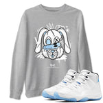 11 Columbia shirts to match jordans Crazy Bunny sneaker match tees 11s Retro Legend Blue Columbia SNRT Sneaker Tees streetwear brand Heather Grey 1 unisex cotton tee