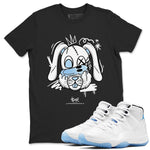 11 Columbia shirts to match jordans Crazy Bunny sneaker match tees 11s Retro Legend Blue Columbia SNRT Sneaker Tees streetwear brand Black 1 unisex cotton tee