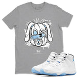 11 Columbia shirts to match jordans Crazy Bunny sneaker match tees 11s Retro Legend Blue Columbia SNRT Sneaker Tees streetwear brand Heather Grey 1 unisex cotton tee