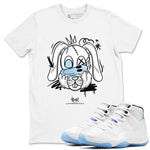 11 Columbia shirts to match jordans Crazy Bunny sneaker match tees 11s Retro Legend Blue Columbia SNRT Sneaker Tees streetwear brand White 1 unisex cotton tee