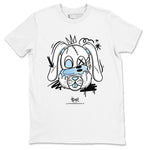 11 Columbia shirts to match jordans Crazy Bunny sneaker match tees 11s Retro Legend Blue Columbia SNRT Sneaker Tees streetwear brand White 2 unisex cotton tee