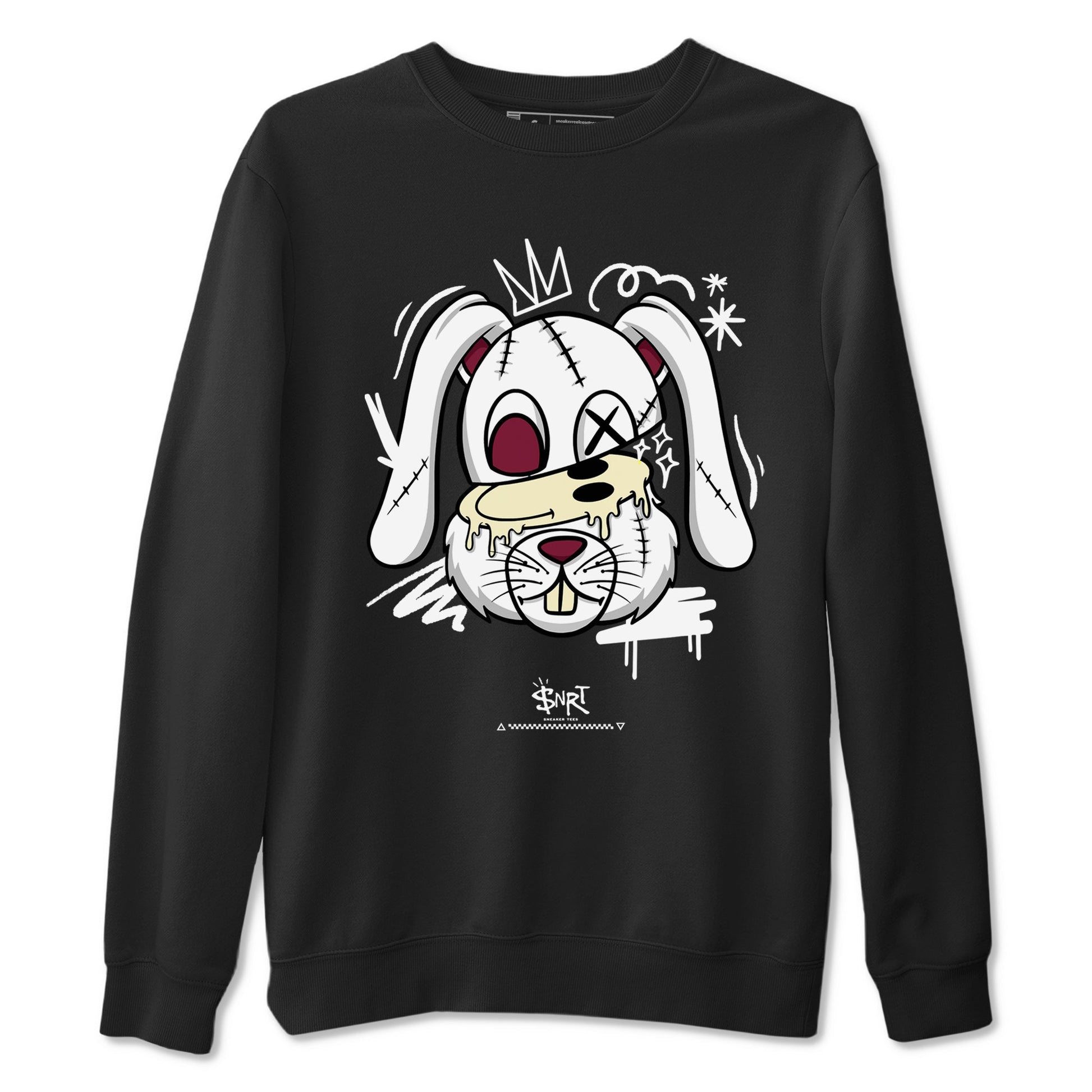 3s A Ma Maniere x Burgundy Crush shirts to match jordans Crazy Bunny sneaker match tees Air Jordan 3 A Ma Maniere x Burgundy Crush SNRT Sneaker Tees streetwear brand Black 2 unisex cotton tee
