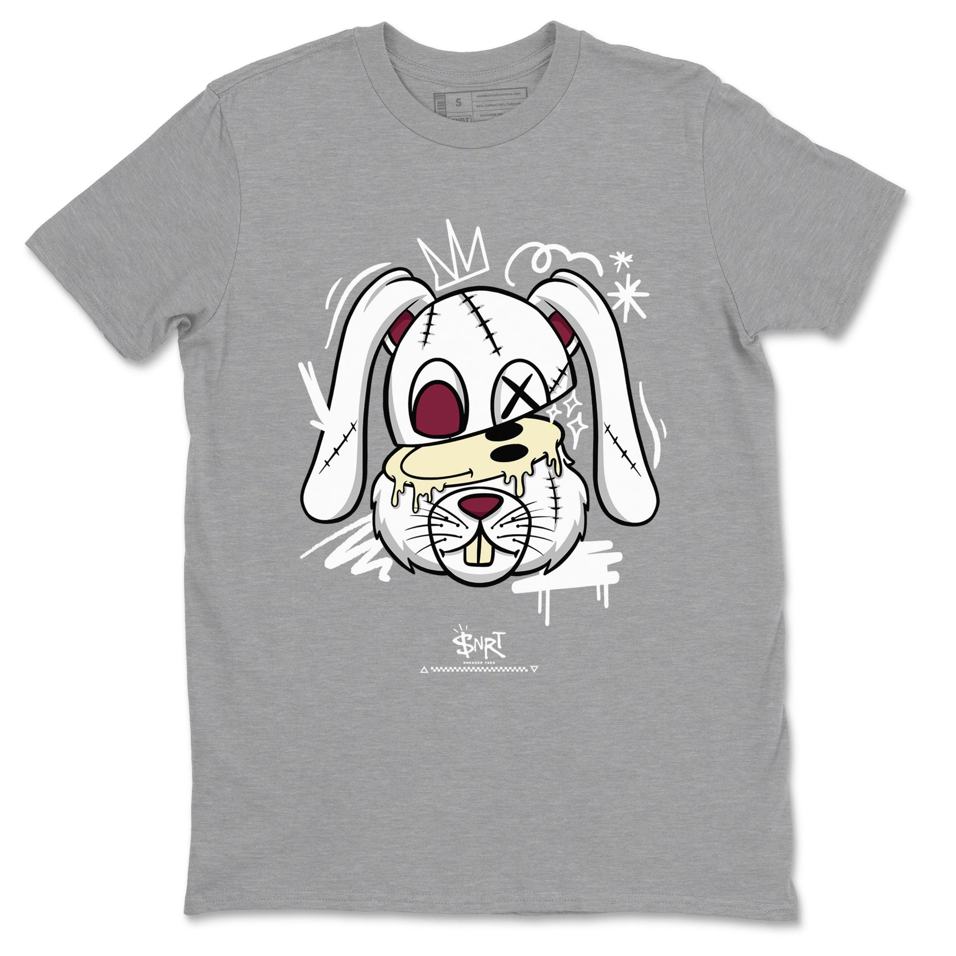 3s A Ma Maniere x Burgundy Crush shirts to match jordans Crazy Bunny sneaker match tees Air Jordan 3 A Ma Maniere x Burgundy Crush SNRT Sneaker Tees streetwear brand Heather Grey 2 unisex cotton tee