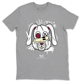 3s A Ma Maniere x Burgundy Crush shirts to match jordans Crazy Bunny sneaker match tees Air Jordan 3 A Ma Maniere x Burgundy Crush SNRT Sneaker Tees streetwear brand Heather Grey 2 unisex cotton tee