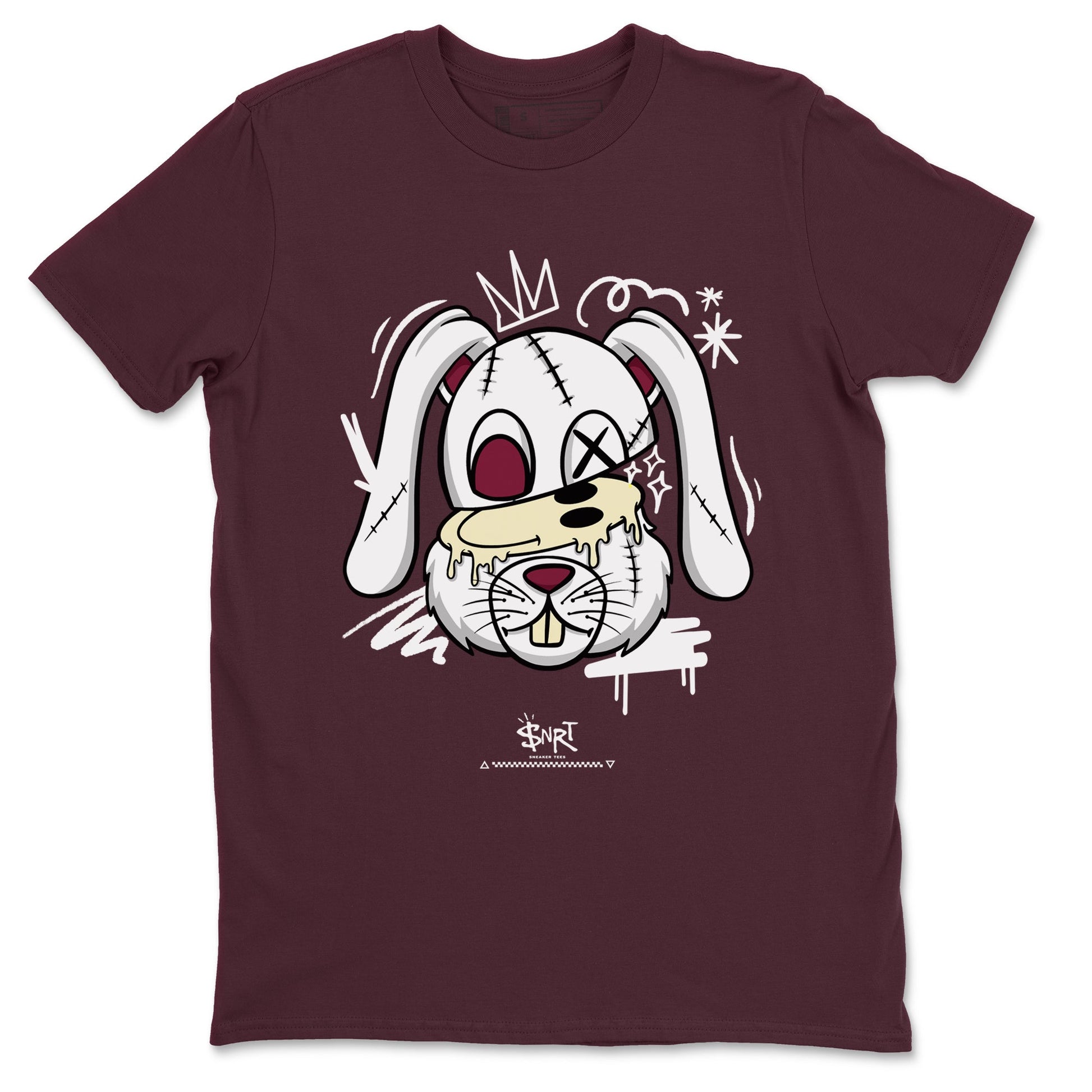 3s A Ma Maniere x Burgundy Crush shirts to match jordans Crazy Bunny sneaker match tees Air Jordan 3 A Ma Maniere x Burgundy Crush SNRT Sneaker Tees streetwear brand Maroon 2 unisex cotton tee
