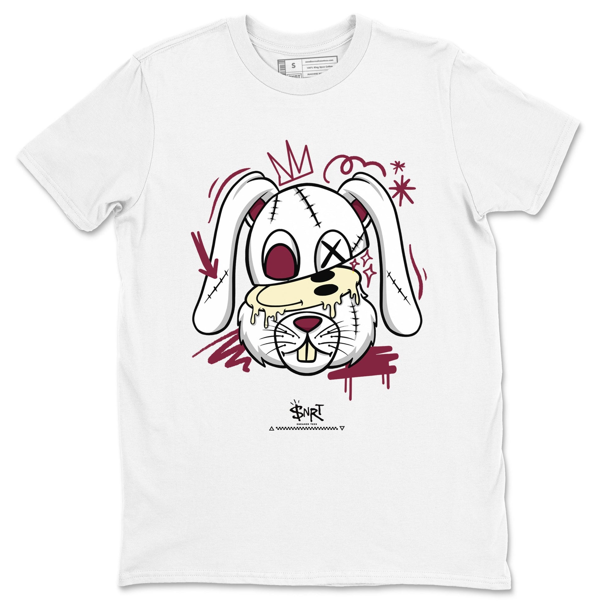 3s A Ma Maniere x Burgundy Crush shirts to match jordans Crazy Bunny sneaker match tees Air Jordan 3 A Ma Maniere x Burgundy Crush SNRT Sneaker Tees streetwear brand White 2 unisex cotton tee
