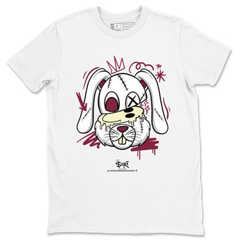 3s A Ma Maniere x Burgundy Crush shirts to match jordans Crazy Bunny sneaker match tees Air Jordan 3 A Ma Maniere x Burgundy Crush SNRT Sneaker Tees streetwear brand White 2 unisex cotton tee
