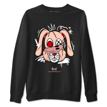 3s Valentines Day tee to match jordans Crazy Bunny sneaker match tees Air Jordan 3 "Treat Yourself" Washed Coral special Valentine's Day Gift SNRT Sneaker Tees Graphic Tee Black 2 shirts