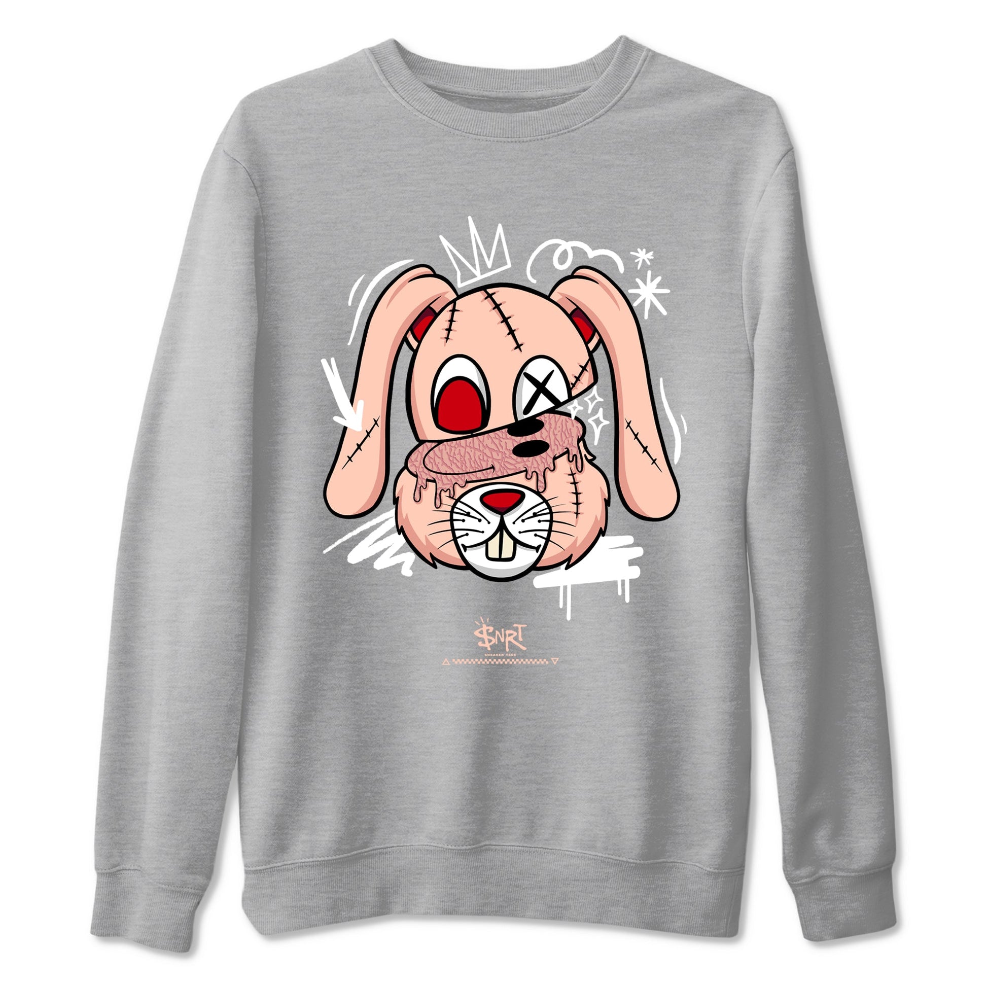 3s Valentines Day tee to match jordans Crazy Bunny sneaker match tees Air Jordan 3 "Treat Yourself" Washed Coral special Valentine's Day Gift SNRT Sneaker Tees Graphic Tee Heather Grey 2 shirts