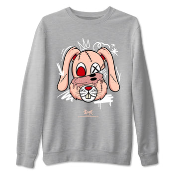 3s Valentines Day tee to match jordans Crazy Bunny sneaker match tees Air Jordan 3 "Treat Yourself" Washed Coral special Valentine's Day Gift SNRT Sneaker Tees Graphic Tee Heather Grey 2 shirts