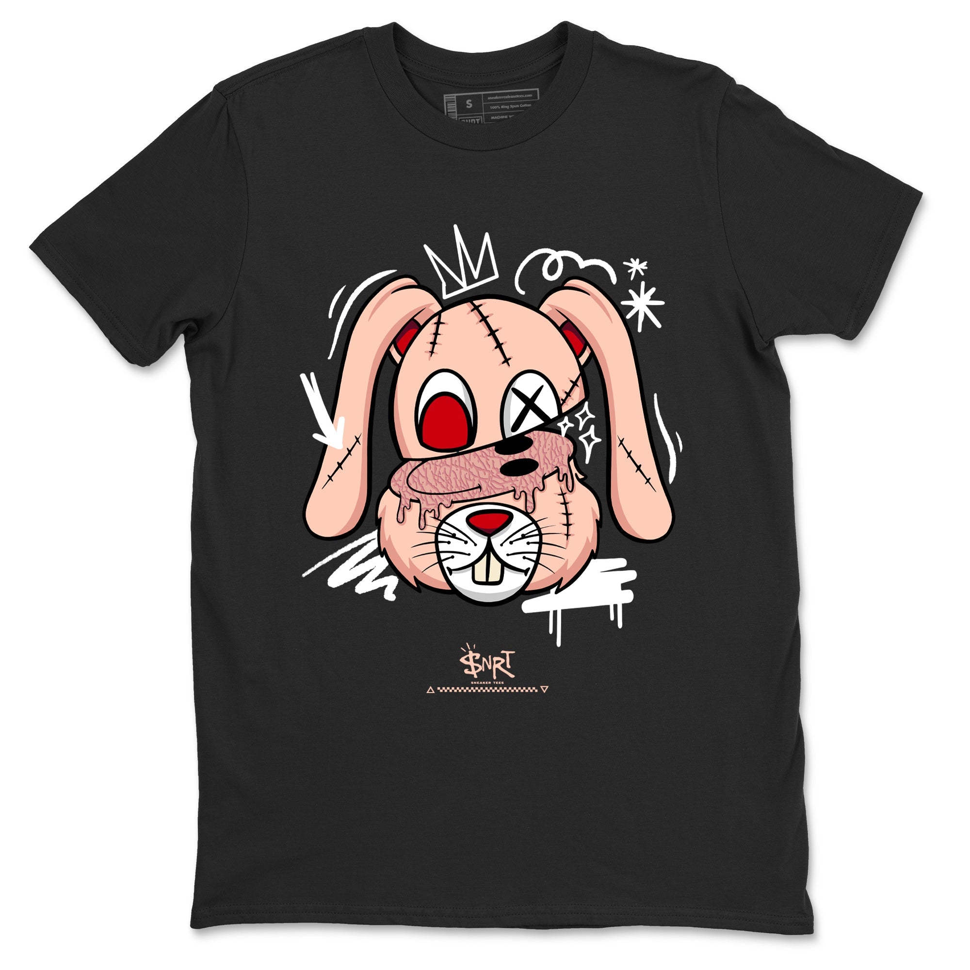 3s Valentines Day tee to match jordans Crazy Bunny sneaker match tees Air Jordan 3 "Treat Yourself" Washed Coral special Valentine's Day Gift SNRT Sneaker Tees Graphic Tee Black 2 shirts