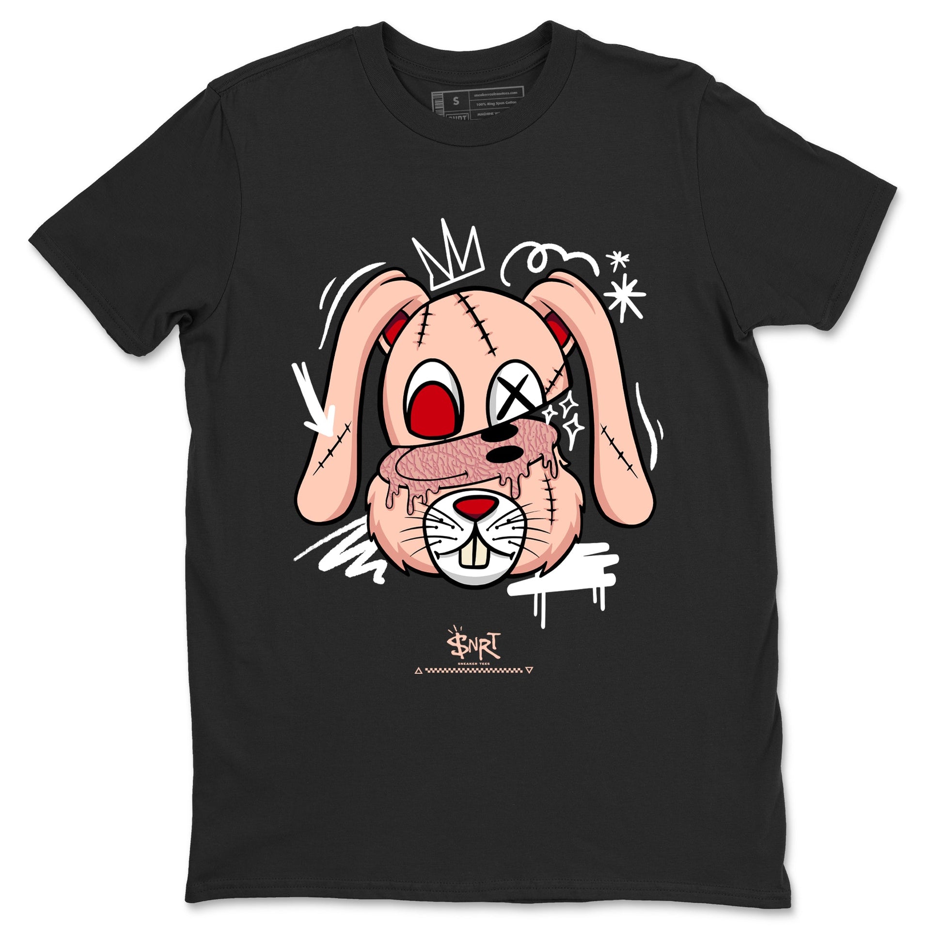 3s Valentines Day tee to match jordans Crazy Bunny sneaker match tees Air Jordan 3 "Treat Yourself" Washed Coral special Valentine's Day Gift SNRT Sneaker Tees Graphic Tee Black 2 shirts