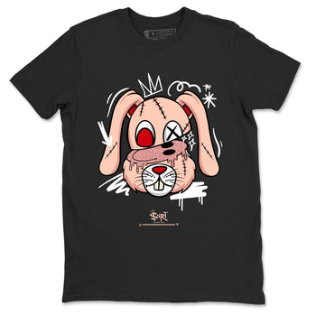 3s Valentines Day tee to match jordans Crazy Bunny sneaker match tees Air Jordan 3 "Treat Yourself" Washed Coral special Valentine's Day Gift SNRT Sneaker Tees Graphic Tee Black 2 shirts