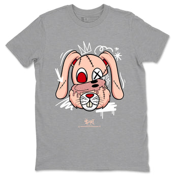 3s Valentines Day tee to match jordans Crazy Bunny sneaker match tees Air Jordan 3 "Treat Yourself" Washed Coral special Valentine's Day Gift SNRT Sneaker Tees Graphic Tee Heather Grey 2 shirts