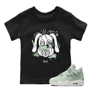 4s seafoam shirts to match jordans Crazy Bunny sneaker match tees Air Jordan 4 Abundance match shoes to clothes SNRT Sneaker Tees Youth Baby Black 1 tee