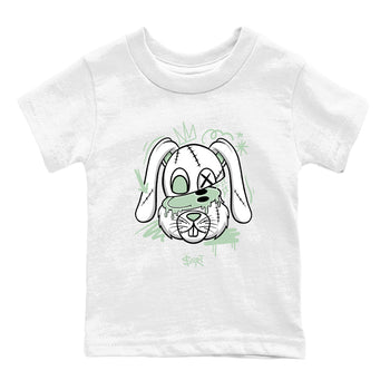 4s seafoam shirts to match jordans Crazy Bunny sneaker match tees Air Jordan 4 Abundance match shoes to clothes SNRT Sneaker Tees Youth Baby White 2 tee