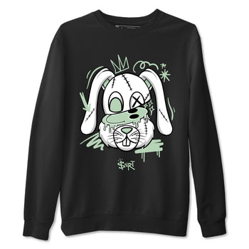 4s seafoam shirts to match jordans Crazy Bunny sneaker match tees Air Jordan 4 Abundance match shoes to clothes SNRT Sneaker Tees unisex cotton Black 2 shirts