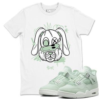 4s seafoam shirts to match jordans Crazy Bunny sneaker match tees Air Jordan 4 Abundance match shoes to clothes SNRT Sneaker Tees unisex cotton White 1 shirts