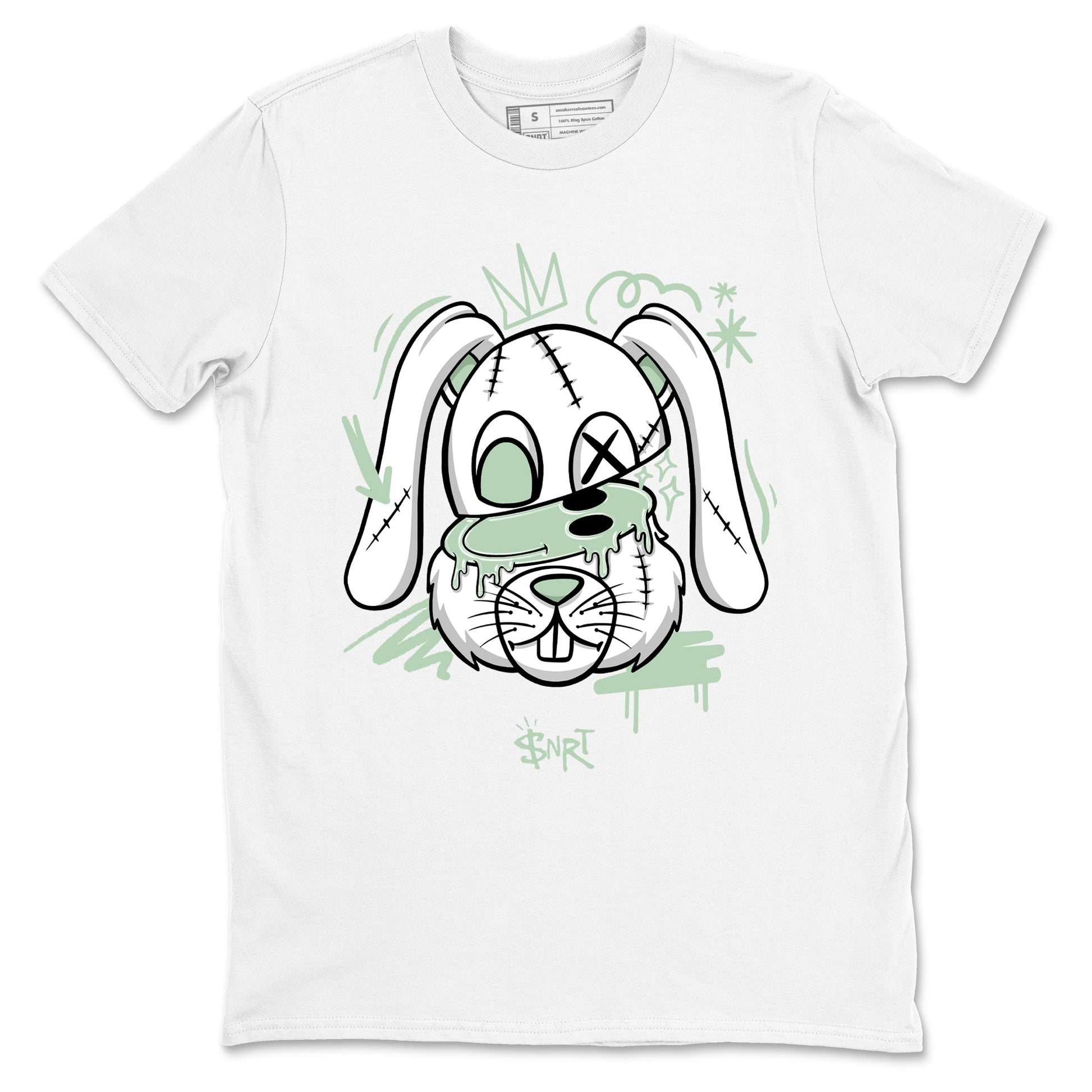 4s seafoam shirts to match jordans Crazy Bunny sneaker match tees Air Jordan 4 Abundance match shoes to clothes SNRT Sneaker Tees unisex cotton White 2 shirts