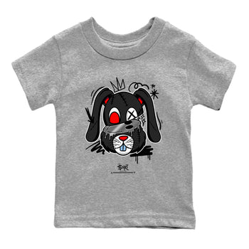 5s Black Metallic Reimagined shirts to match jordans Crazy Bunny sneaker match tees Air Jordan 5 OG Reimagined match shoes to clothes SNRT Sneaker Tees Youth Baby Heather Grey 2 tee