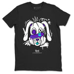 5s Grape shirts to match jordans Crazy Bunny sneaker match tees Air Jordan 5 Retro Grape match shoes to clothes SNRT Sneaker Tees unisex cotton Black 2 shirts