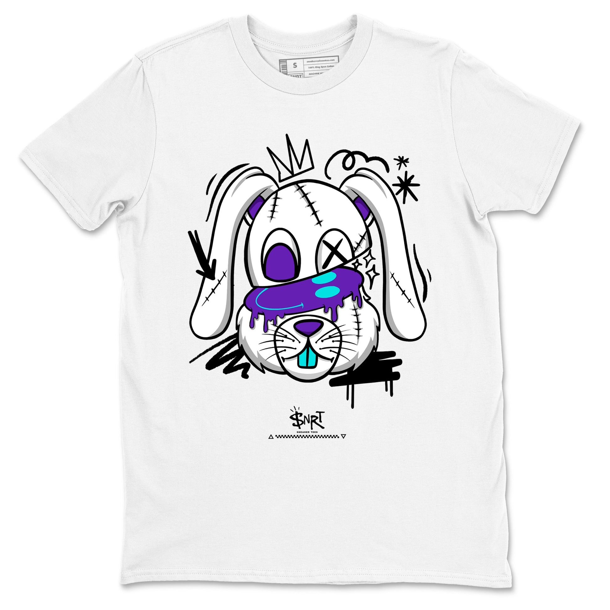 5s Grape shirts to match jordans Crazy Bunny sneaker match tees Air Jordan 5 Retro Grape match shoes to clothes SNRT Sneaker Tees unisex cotton White 2 shirts