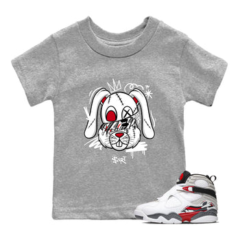 Sneaker Threads – Sneaker Tees To Match Air Jordan 8 Bunny – Crazy Bunny Youth Graphic Tee Heather Grey 1. Perfect for Jordan releases 2025 colorways.