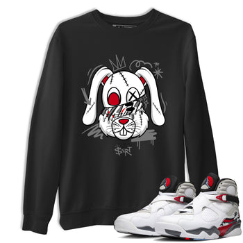 Sneaker Threads – Sneaker Tees To Match Air Jordan 8 Bunny – Crazy Bunny Graphic Tee Black 1. Perfect for Jordan releases 2025 colorways.