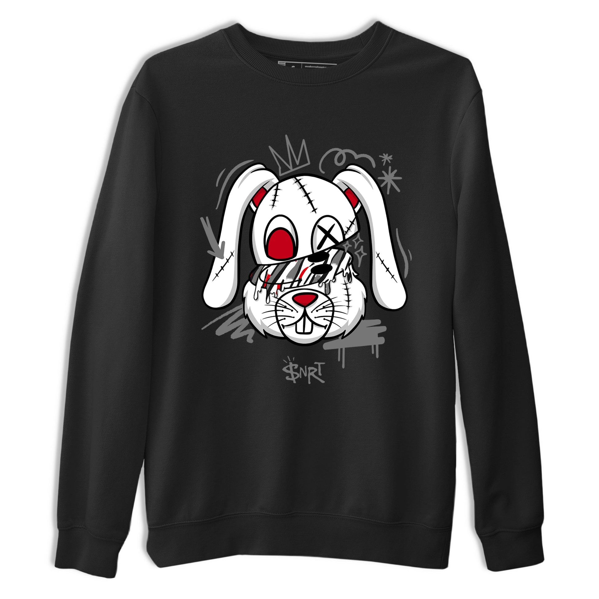Sneaker Threads – Sneaker Tees To Match Air Jordan 8 Bunny – Crazy Bunny Graphic Tee Black 2. Perfect for Jordan releases 2025 colorways.
