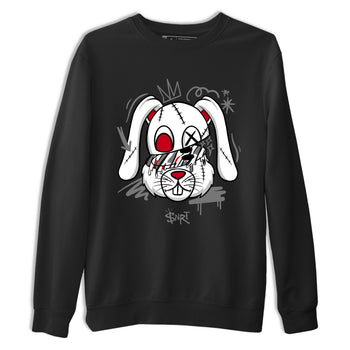 Sneaker Threads – Sneaker Tees To Match Air Jordan 8 Bunny – Crazy Bunny Graphic Tee Black 2. Perfect for Jordan releases 2025 colorways.