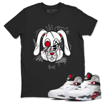 Sneaker Threads – Sneaker Tees To Match Air Jordan 8 Bunny – Crazy Bunny Graphic Tee Black 1. Perfect for Jordan releases 2025 colorways.