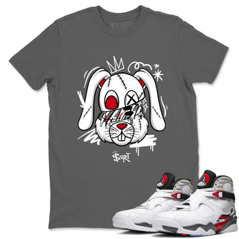 Sneaker Threads – Sneaker Tees To Match Air Jordan 8 Bunny – Crazy Bunny Graphic Tee Cool Grey 1. Perfect for Jordan releases 2025 colorways.