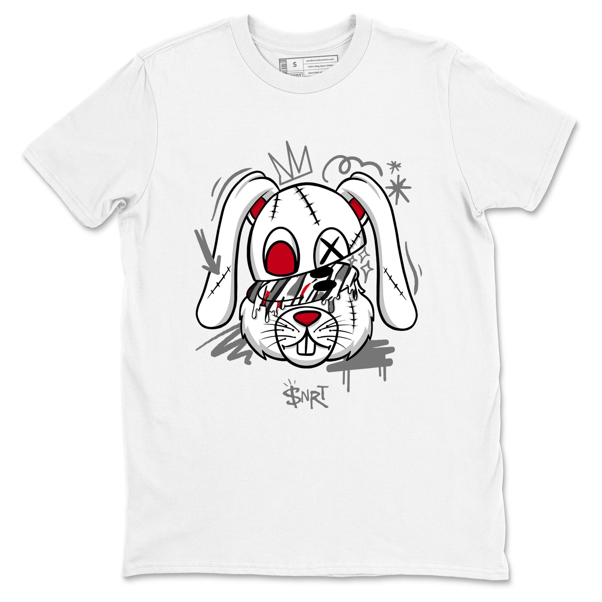 Sneaker Threads – Sneaker Tees To Match Air Jordan 8 Bunny – Crazy Bunny Graphic Tee White 2. Perfect for Jordan releases 2025 colorways.