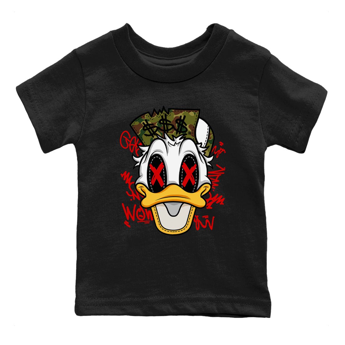 Air Max 90 Duck Camo shirts to match jordans Crazy Duck sneaker match tees Air Max 90 Reverse Duck Camo match shoes to clothes SNRT Sneaker Tees Youth Baby Black 2 tee