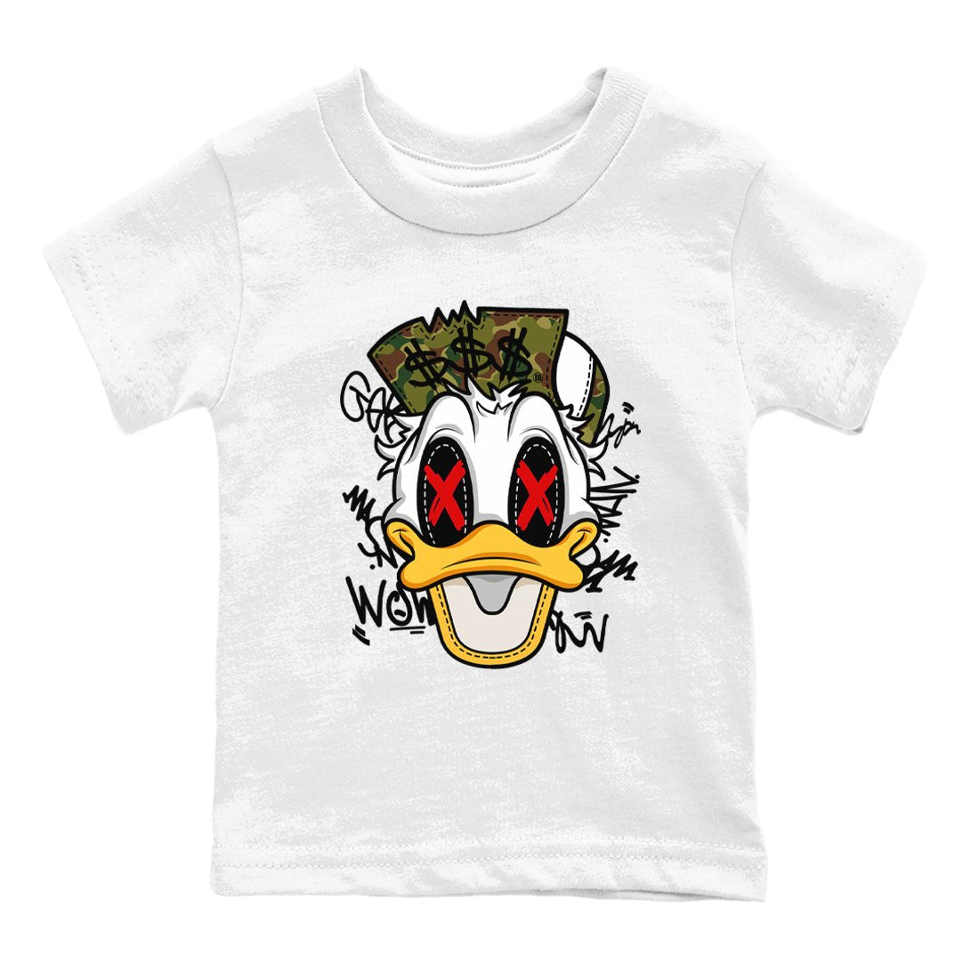 Air Max 90 Duck Camo shirts to match jordans Crazy Duck sneaker match tees Air Max 90 Reverse Duck Camo match shoes to clothes SNRT Sneaker Tees Youth Baby White 2 tee