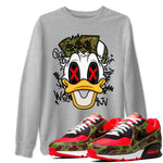 Air Max 90 Duck Camo shirts to match jordans Crazy Duck sneaker match tees Air Max 90 Reverse Duck Camo match shoes to clothes SNRT Sneaker Tees unisex cotton Heather Grey 1 shirts