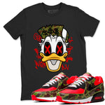 Air Max 90 Duck Camo shirts to match jordans Crazy Duck sneaker match tees Air Max 90 Reverse Duck Camo match shoes to clothes SNRT Sneaker Tees unisex cotton Black 1 shirts