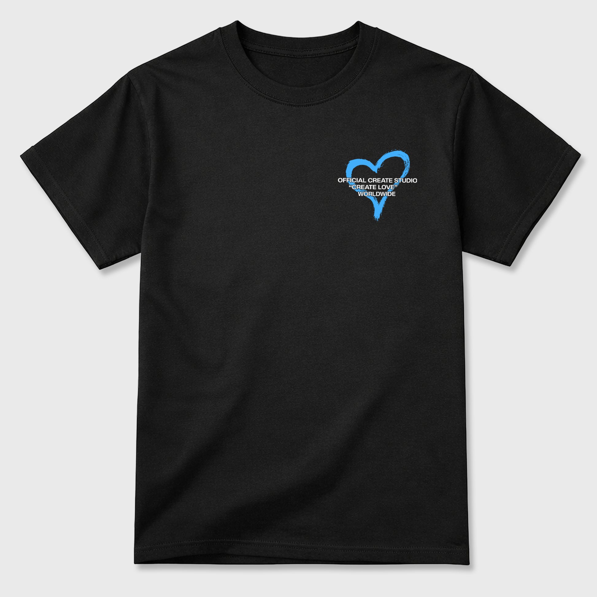 Create Love sneaker match t-shirt styled to complete your fit with the sneakers, front and Back Graphic Tee, shown in Black.