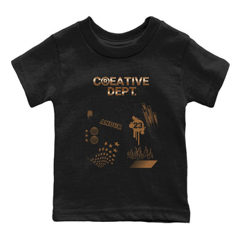 Air Foamposite One Metallic Copper shirts to match jordans Creative Dept sneaker match tees Foams One Metallic Copper match shoes to clothes SNRT Sneaker Tees Youth Baby Black 2 tee