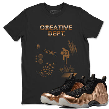 Air Foamposite One Metallic Copper shirts to match jordans Creative Dept sneaker match tees Foams One Metallic Copper match shoes to clothes SNRT Sneaker Tees unisex cotton Black 1 shirts