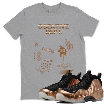 Air Foamposite One Metallic Copper shirts to match jordans Creative Dept sneaker match tees Foams One Metallic Copper match shoes to clothes SNRT Sneaker Tees unisex cotton Heather Grey 1 shirts