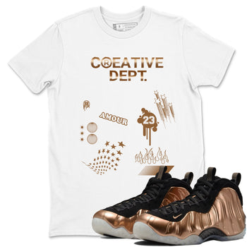Air Foamposite One Metallic Copper shirts to match jordans Creative Dept sneaker match tees Foams One Metallic Copper match shoes to clothes SNRT Sneaker Tees unisex cotton White 1 shirts