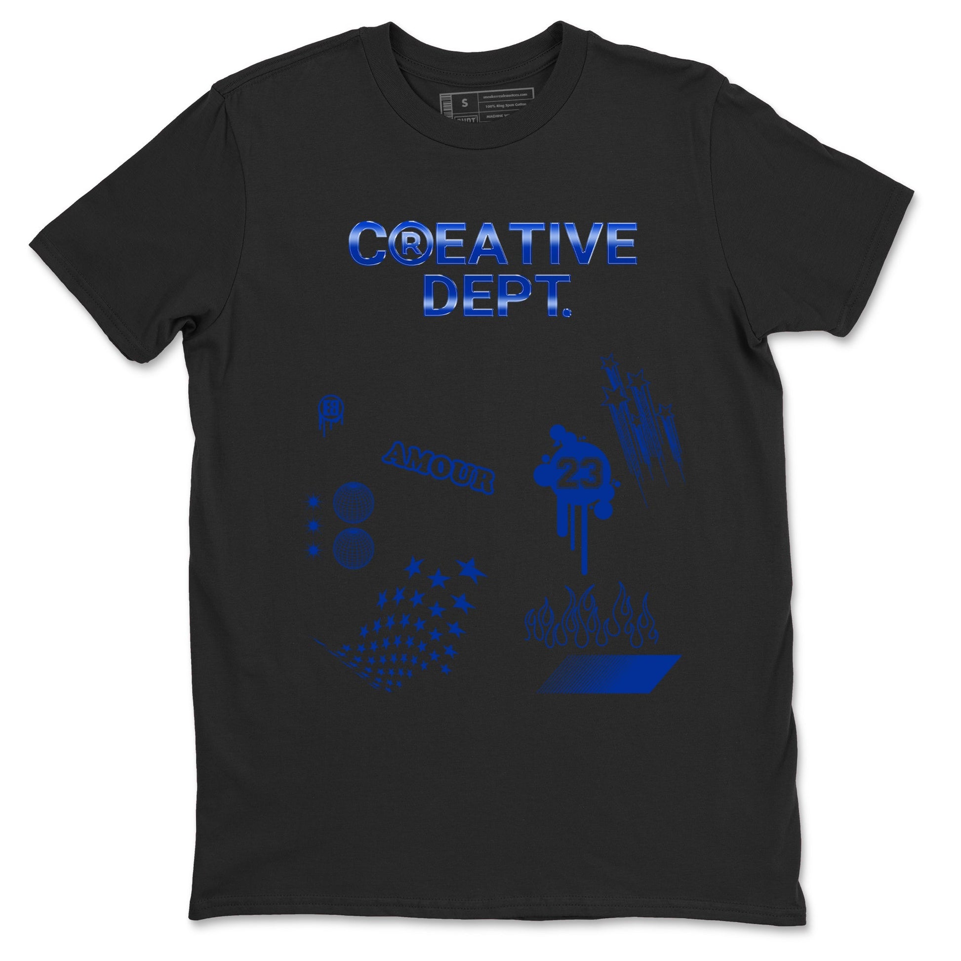 Air Foamposite One Royal shirts to match jordans Creative Dept sneaker match tees Foams One Royal match shoes to clothes SNRT Sneaker Tees unisex cotton Black 2 shirts