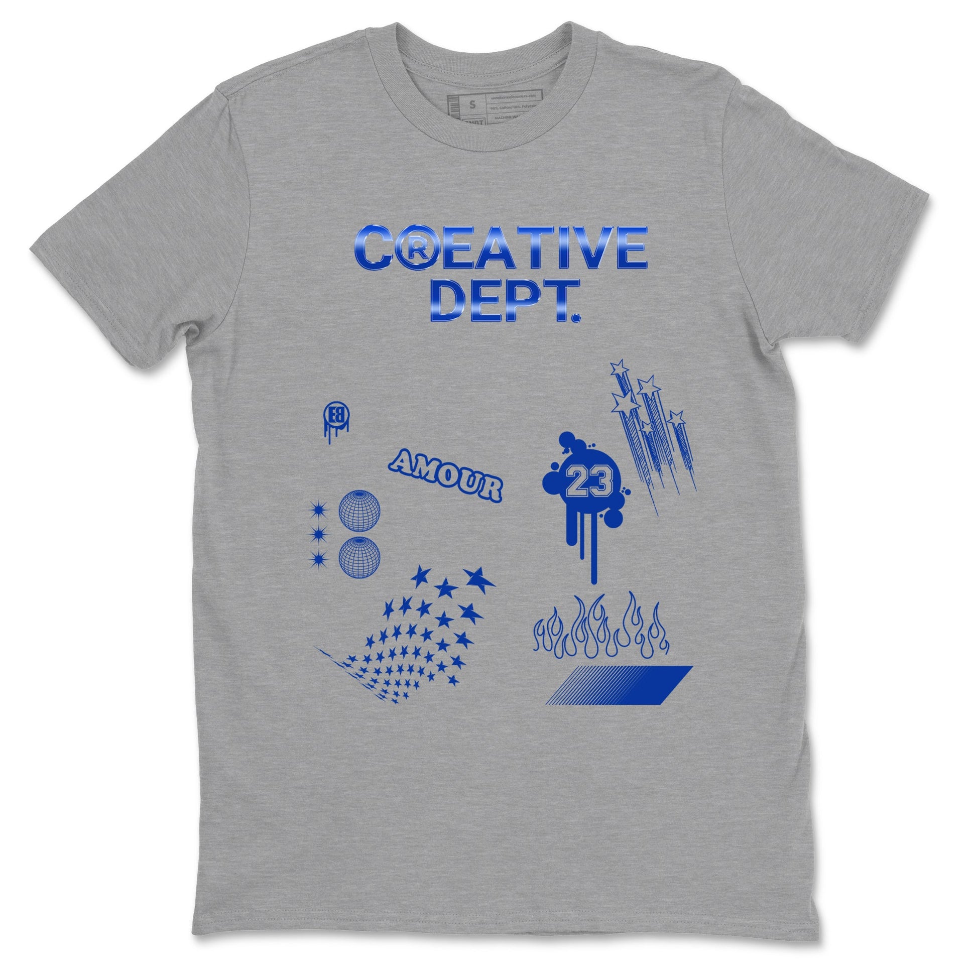 Air Foamposite One Royal shirts to match jordans Creative Dept sneaker match tees Foams One Royal match shoes to clothes SNRT Sneaker Tees unisex cotton Heather Grey 2 shirts