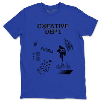 Air Foamposite One Royal shirts to match jordans Creative Dept sneaker match tees Foams One Royal match shoes to clothes SNRT Sneaker Tees unisex cotton Royal Blue 2 shirts