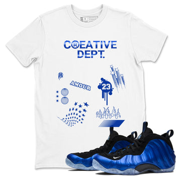 Air Foamposite One Royal shirts to match jordans Creative Dept sneaker match tees Foams One Royal match shoes to clothes SNRT Sneaker Tees unisex cotton White 1 shirts