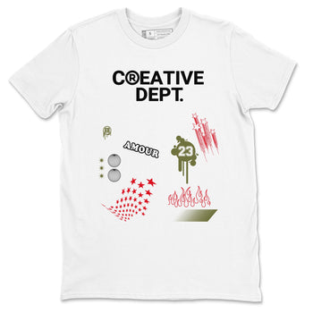 1s Travis Scott Medium Olive Shirts To Match Jordans Creative Dept sneaker match tees Air Jordan 1 Travis Scott Medium Olive Tee SNRT Sneaker Release Tees unisex cotton White 2 crew neck shirts